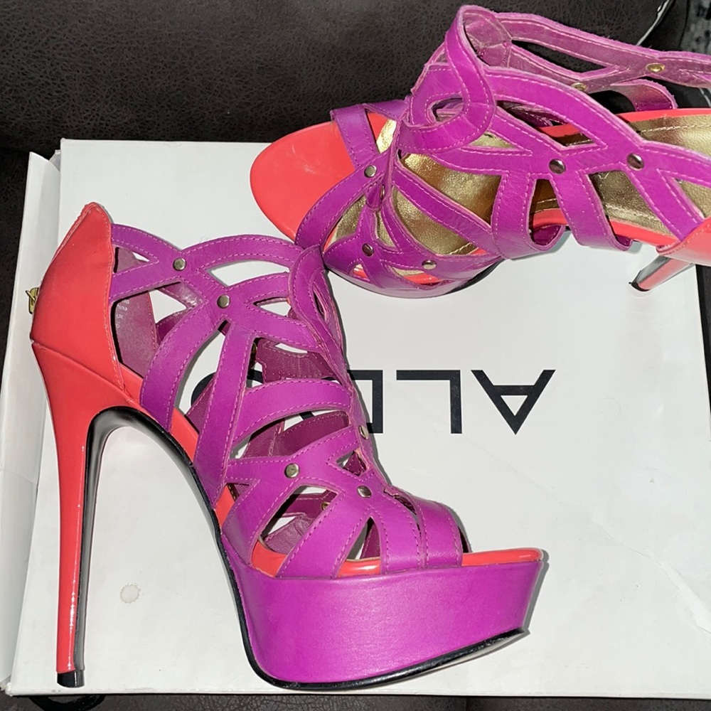 Aldo Didina Leather and Patent High Heels